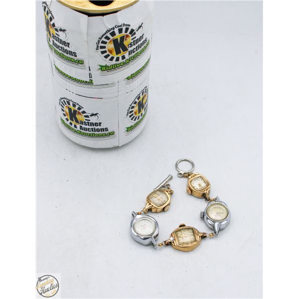 ANTIQUE WATCH CHARM BRACELET