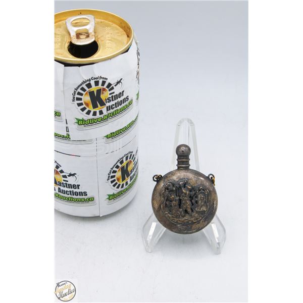 ANTIQUE SILVER SNUFF BOTTLE WITH CAP
