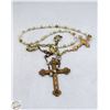 Image 1 : ANTIQUE BEADED CROSS NECKLACE