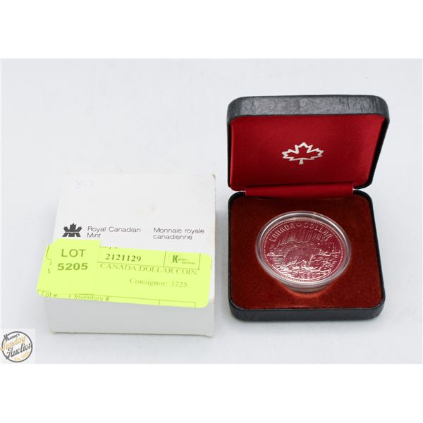 1980 SILVER CANADA DOLLAR COIN W CASE