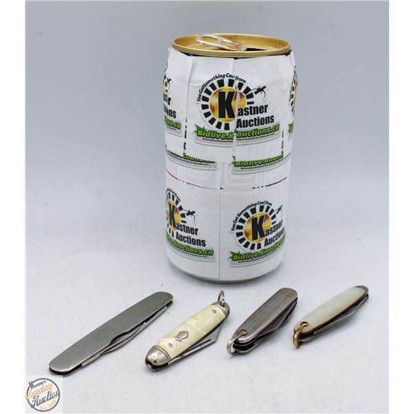 FOUR ANTIQUE POCKET KNIVES