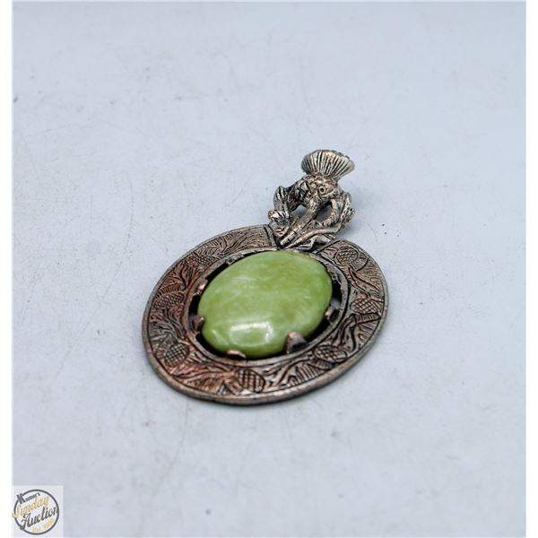 ANTIQUE MIRICLE THISTLE PENDANT W STONE