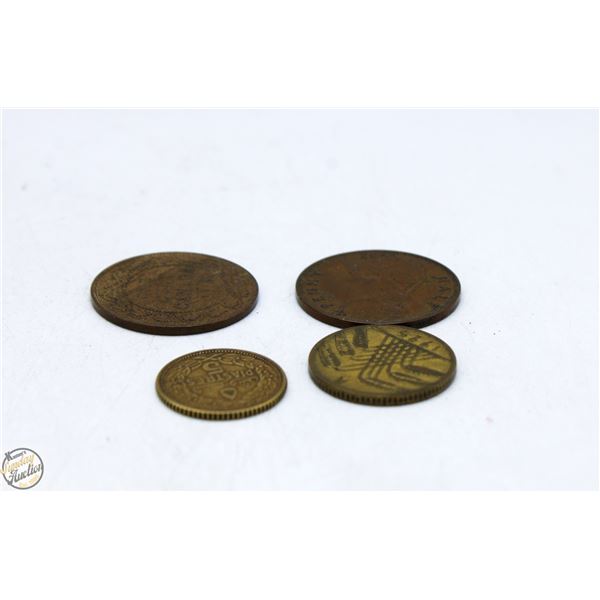 LOT OF ANTIQUE COINS W 1915 PENNY