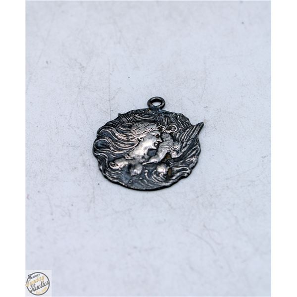 ART NOUVEAU VENUS PENDANT STERLING SILVER
