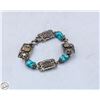 Image 1 : ANTIQUE SILVER & TURQUOISE HERALD BRACELET