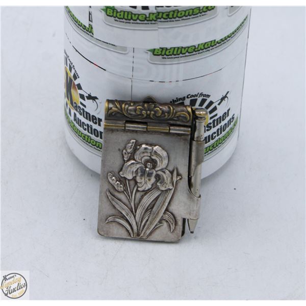 ART NOUVEAU DANCE CARD CHATELAINE PENDANT