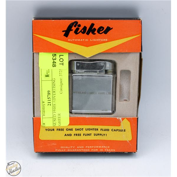 UNUSED 1940S ADVERTISING LIGHTER