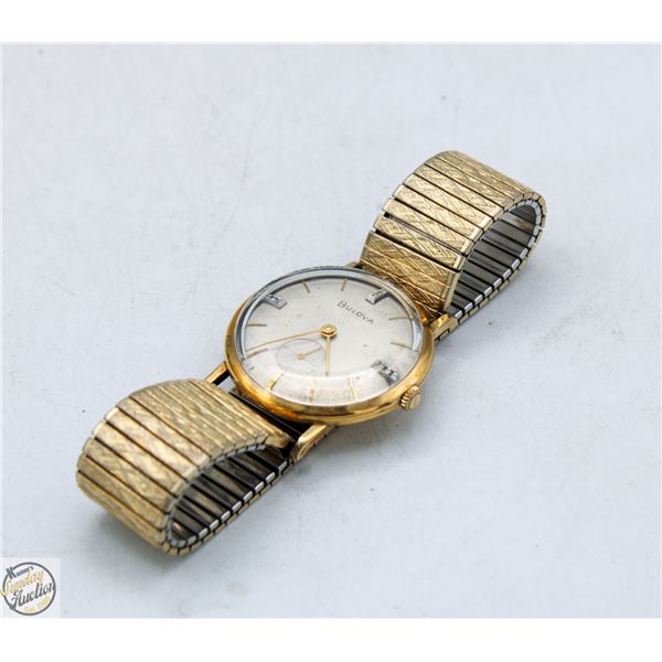 1950S BULOVA GOLD FILL MENS WRIST WATCH