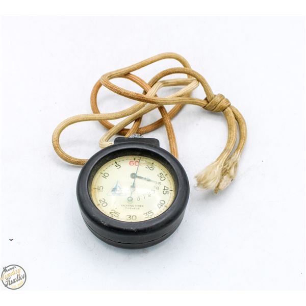 ANTIQUE CANADIAN YACHTING TIMER WATCH W COVER