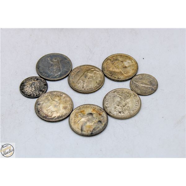 LOT OF VINTAGE CANADA SILVER COINS