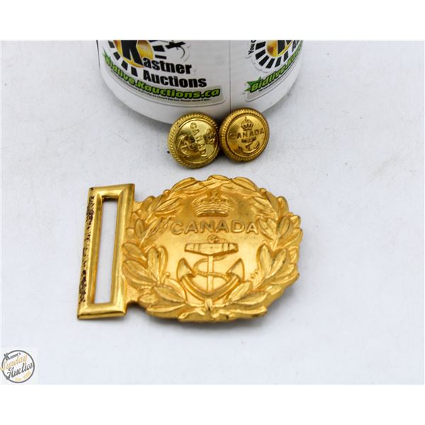 WW2 CANADIAN FORCES NAVY BELT BUCKLE