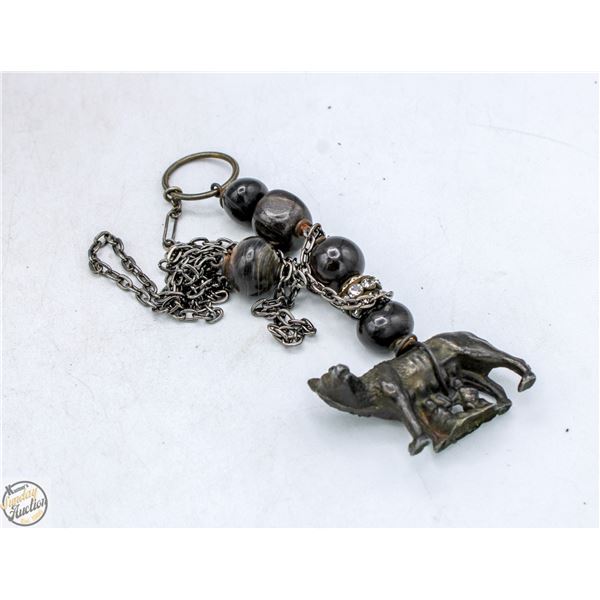 ANTIQUE WOLF PENDANT NECKLACE