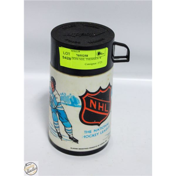 1970S ALADDIN NHL THERMOS W LID