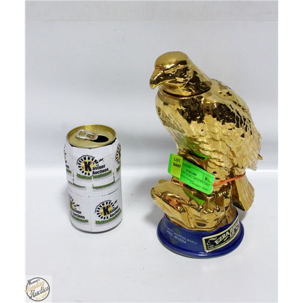 VINTAGE 1971 EZRA BROOKS 24KT GOLD PLATED EAGLE