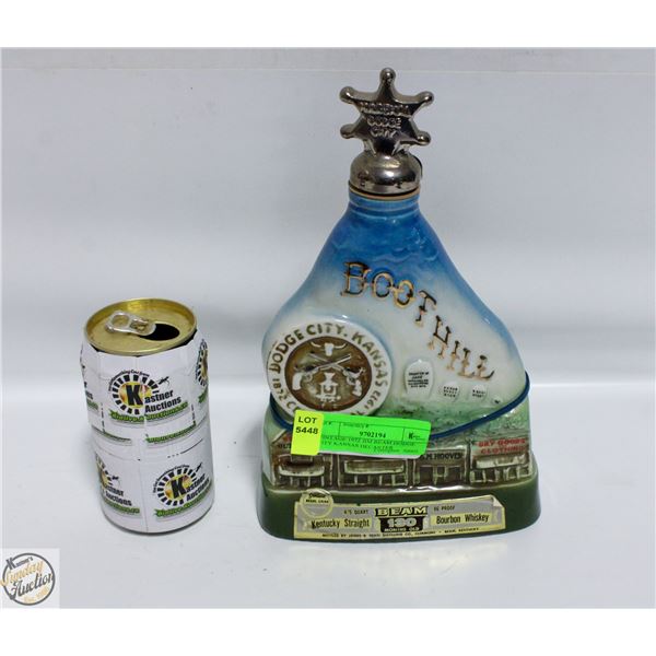 VINTAGE 1972 JIM BEAM DODGE CITY KANSAS DECANTER