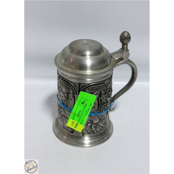 VINTAGE WEST GERMAN BEER STIEN METAL TOP HAND