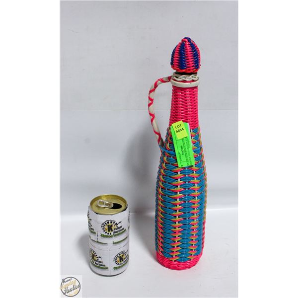 VINTAGE SCOUBIDOU BOTTLE BRIGHTLY COLOURED PLASTIC
