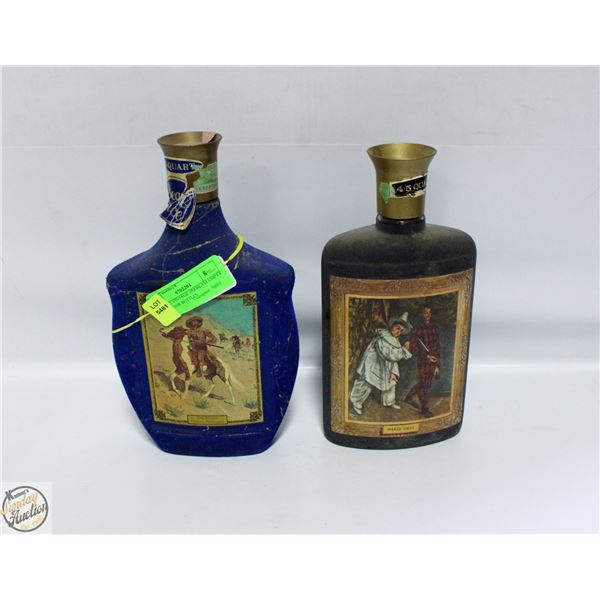 LOT OF 2 VINTAGE JIM BEAM EMPTY COLLECTOR BOTTLES
