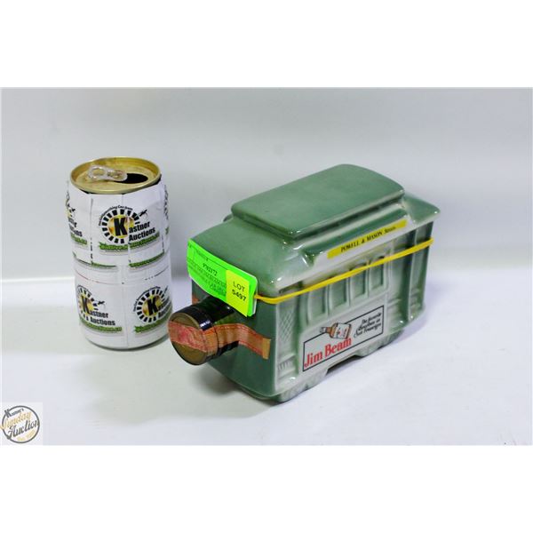 VINTAGE 1968 JIM BEAM SAN FRANCISO CABLE CAR DECAN