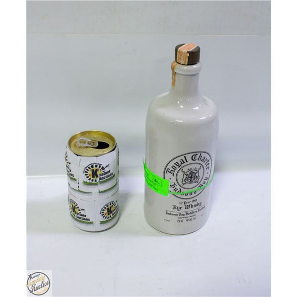 VINTAGE HUDSONS BAY ROYAL WHISKEY STONEWARE EMPTY