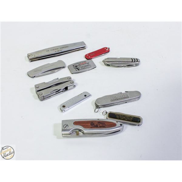 LOT ASSORTED UTILITY POCKET KNIVES