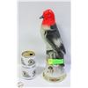Image 1 : VINTAGE 1969 JIM BEAM RED HEADED WOODPECKER