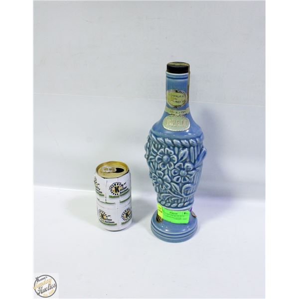 VINTAGE 1967 JIM BEAM BLUE DAISY FLOWER DECANTER
