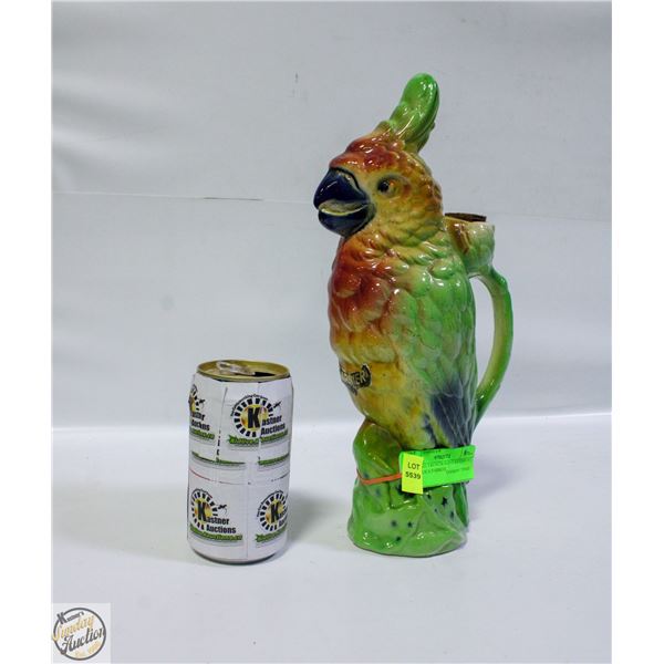 VINTAGE FRENCH SAINT CLEMENT MAJOLICA PARROT