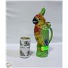 Image 1 : VINTAGE FRENCH SAINT CLEMENT MAJOLICA PARROT
