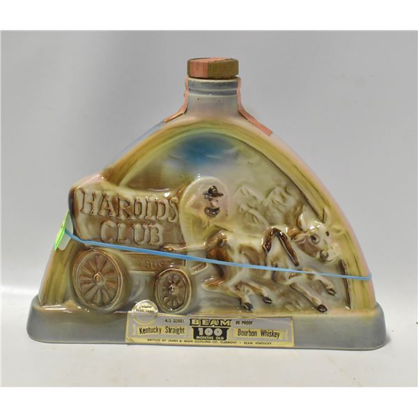 VINTAGE 1969 JIM BEAM RENO NEVADA HAROLDS CLUB DEC