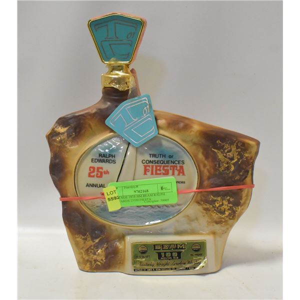 VINTAGE 1974 JIM BEAM RALPH EDWARDS 25TH FIESTA