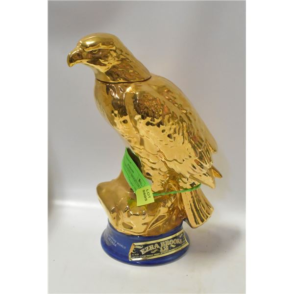VINTAGE 1971 EZRA BROOKS 24KT GOLD PLATED EAGLE