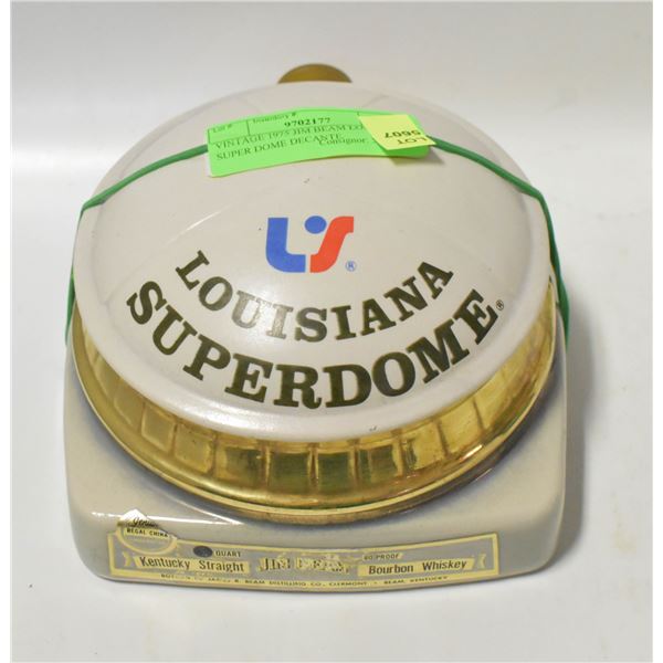 VINTAGE 1975 JIM BEAM LOUISIANA SUPER DOME DECANTE