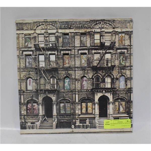 LED ZEPPELIN PHYSICAL GRAFFITI RECORD