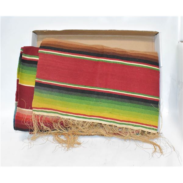 ANTIQUE MEXICAN SERAPE BLANKET