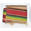 Image 1 : ANTIQUE MEXICAN SERAPE BLANKET