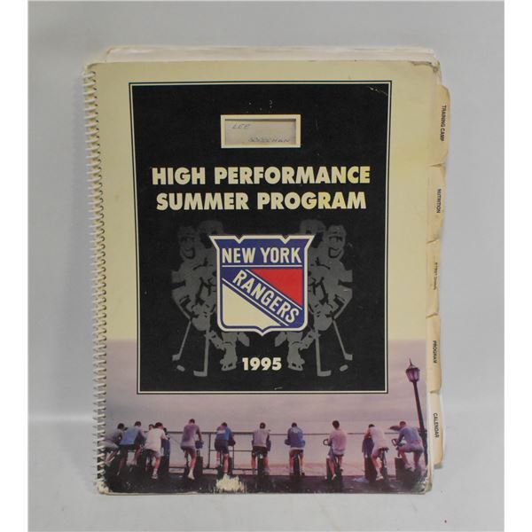 NHL LEE SOROCHAN PERSONAL RANGERS BOOK