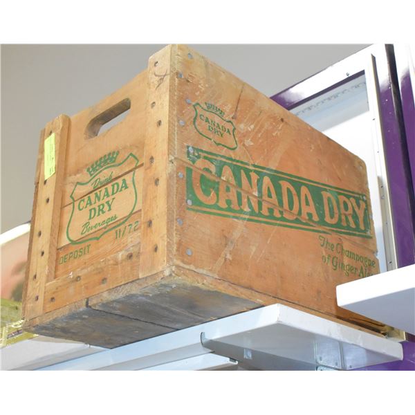 ANTIQUE CANADA DRY WOOD CRATE