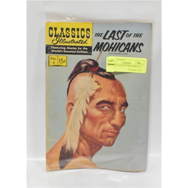 15 CENT LAST OF THE MOHICANS COMIC