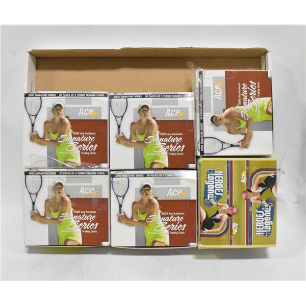 LOT OF 6 BOXES ACE TENNIS CARDS OPEN