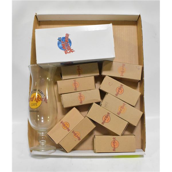 LOT OF PLANET HOLLYWOOD WORLDWIDE GLASSES