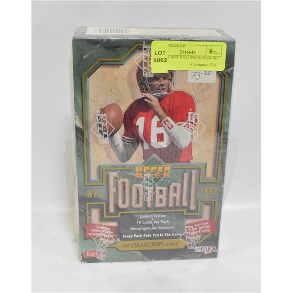 SEALED BOX 1992 UPPER-DECK NFL CARDS