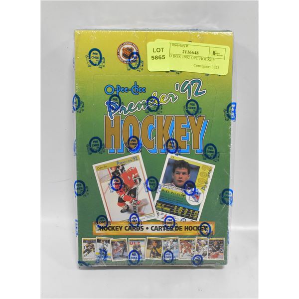 SEALED BOX 1992 OPC HOCKEY CARDS