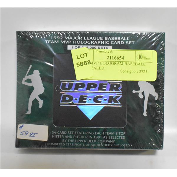 1992 MVP HOLOGRAM BASEBALL SET SEALED