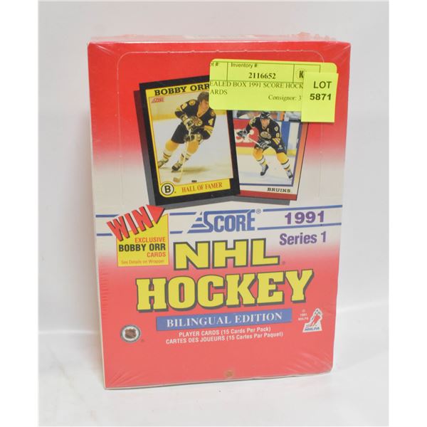 SEALED BOX 1991 SCORE HOCKEY CARDS