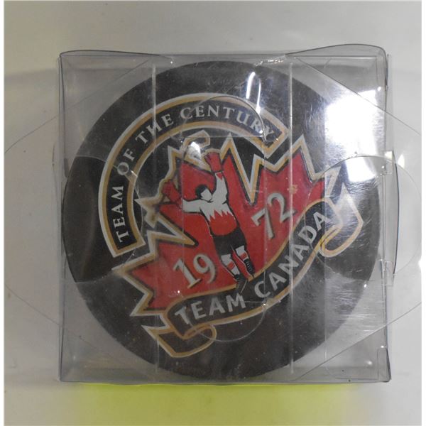 1972 TEAM CANADA KEN DRYDEN HOCKEY PUCK