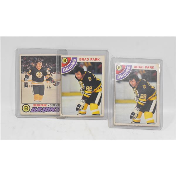 LOT 3 VINTAGE BRAD PARK HOCKEY CARDS