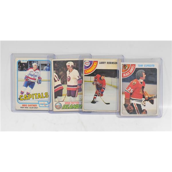 LOT OF 4 VINTAGE STAR HOCKEY CARDS