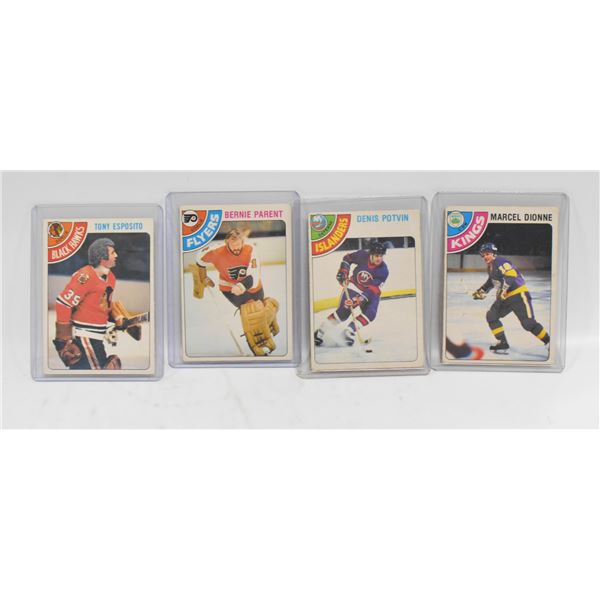LOT OF 4 VINTAGE STAR HOCKEY CARDS