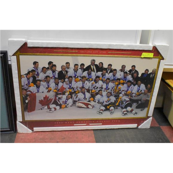 2002 TEAM CANADA HOCKEY PICTURE FRAMED